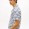Camp-shirt van linnen met all-over scriptmonogram Camp-shirt van linnen met all-over scriptmonogram