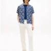 Camp-shirt van linnen met all-over scriptmonogram Camp-shirt van linnen met all-over scriptmonogram