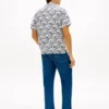 Camp-shirt van linnen met all-over scriptmonogram Camp-shirt van linnen met all-over scriptmonogram