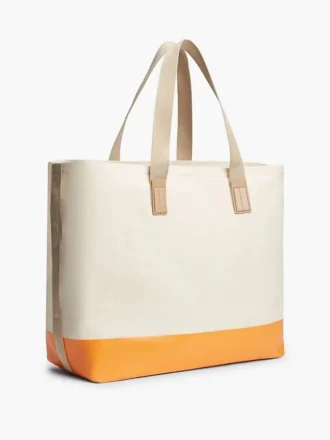 Canvas draagtas met kleurblokken