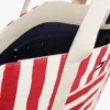 Canvas draagtas met nautische strepen Canvas draagtas met nautische strepen