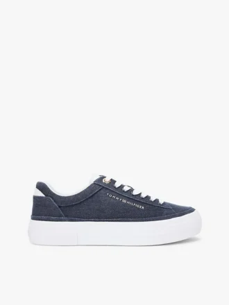 Canvas platform sneaker