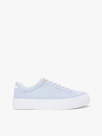 Canvas platform sneaker