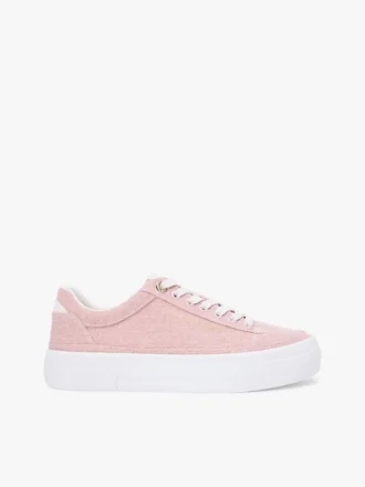 Canvas platform sneaker