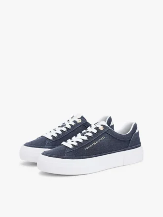 Canvas platform sneaker