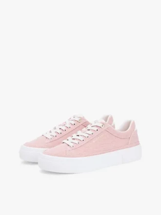 Canvas platform sneaker