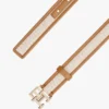 Canvas riem met logo-gesp en contrasterende rand Canvas riem met logo-gesp en contrasterende rand