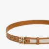 Canvas riem met logo-gesp en contrasterende rand Canvas riem met logo-gesp en contrasterende rand