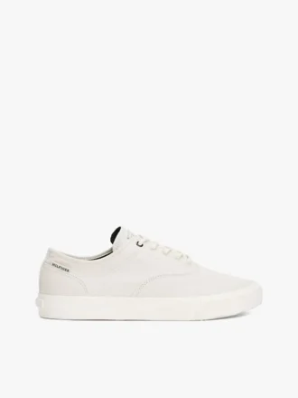 Canvas sneaker met logo in reliëf