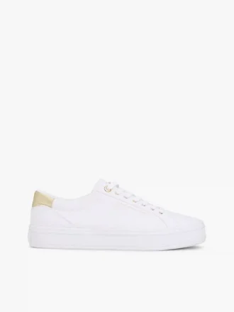 Canvas sneaker met metallic accenten