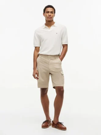 Cargo-short met relaxte pasvorm van stretch-twill
