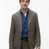 Casual blazer van geverfd linnen Casual blazer van geverfd linnen