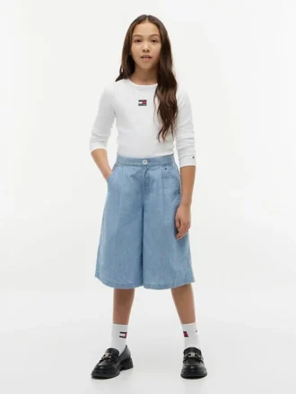 Chambray bermuda voor kinderen