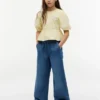 Chambray-broek met wijde pijpen voor kinderen