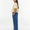 Chambray-broek met wijde pijpen voor kinderen