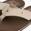Chambray linnen teenslippers Chambray linnen teenslippers