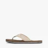 Chambray linnen teenslippers Chambray linnen teenslippers