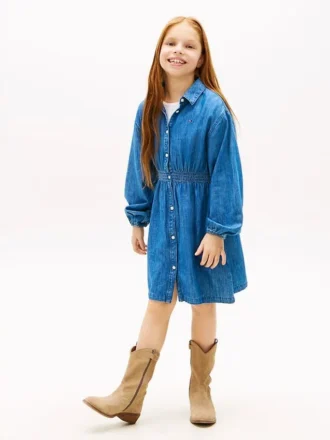 Chambray-overhemdjurk voor kinderen