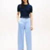 Chino met plooien en twill-structuur Chino met plooien en twill-structuur