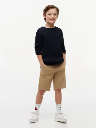 Chino-short met riem voor kinderen