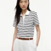 Classic Fit gestreepte stretchpiqué polo Classic Fit gestreepte stretchpiqué polo