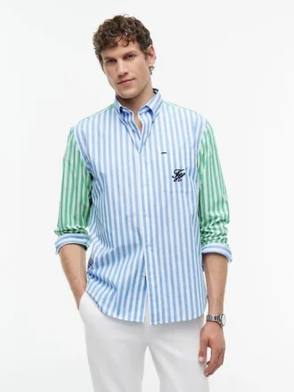 Classic Fit Mix Stripe Paper-Touch-overhemd