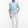 Classic Fit Mix Stripe Paper-Touch-overhemd Classic Fit Mix Stripe Paper-Touch-overhemd