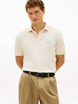 Classic Fit Polo met geborduurde palmboom