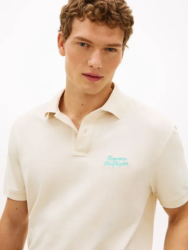 Classic Fit Polo met geborduurde palmboom Classic Fit Polo met geborduurde palmboom
