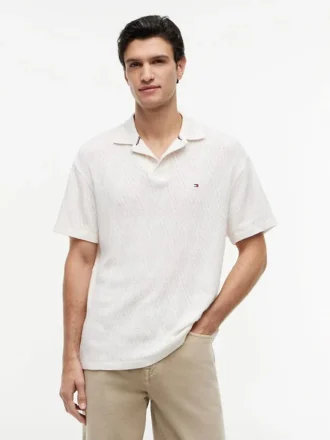 Classic Fit polo met jacquardpatroon