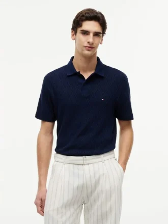 Classic Fit polo met jacquardpatroon