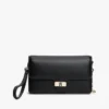 Clutch met monogram en klep in korrelleer Clutch met monogram en klep in korrelleer