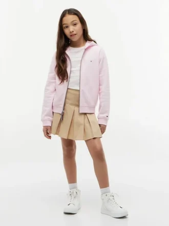 Collegiate Tommy-logo-hoodie met rits voor kinderen