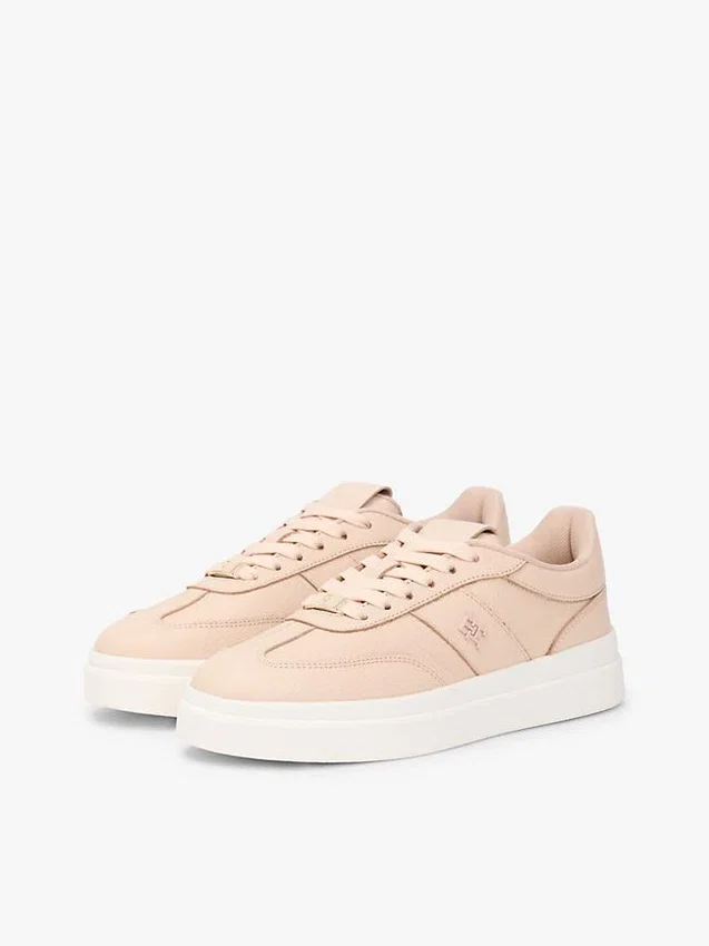 Court sneaker van generfd leer Court sneaker van generfd leer