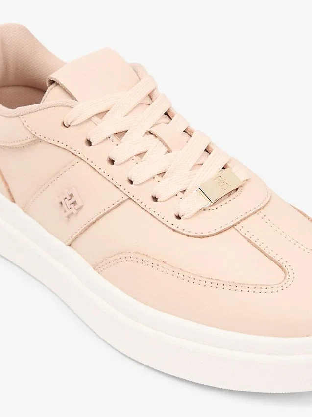 Court sneaker van generfd leer Court sneaker van generfd leer
