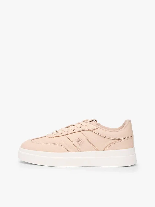 Court sneaker van generfd leer Court sneaker van generfd leer