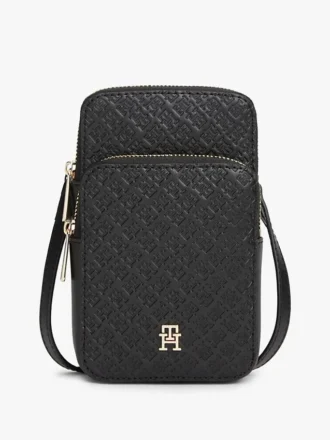 Crossbody-telefoonetui met all-over monogram