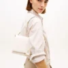 Crossbodytas met monogram en klepsluiting Crossbodytas met monogram en klepsluiting