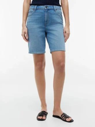 Denim 9″ bermuda shorts