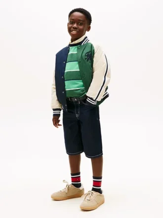 Denim carpentershort voor kinderen