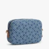 Denim crossbodytas met all-over vlaggenprint Denim crossbodytas met all-over vlaggenprint
