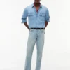 Denim overhemd met relaxte pasvorm
