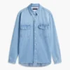 Denim overhemd met relaxte pasvorm
