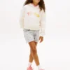 Denim short met onafgewerkte zoom voor kinderen Denim short met onafgewerkte zoom voor kinderen