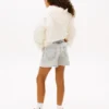 Denim short met onafgewerkte zoom voor kinderen Denim short met onafgewerkte zoom voor kinderen