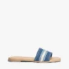 Denim-slippers met webbing-logo Denim-slippers met webbing-logo