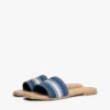 Denim-slippers met webbing-logo Denim-slippers met webbing-logo