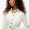 Denim utility-jurk met riem Denim utility-jurk met riem