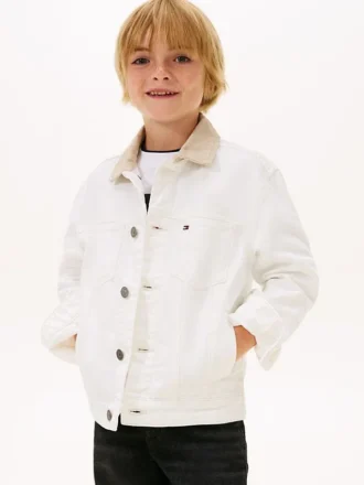 Denimjas met vlaglogo voor kinderen