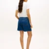 Denimshort met hoge taille en riem Denimshort met hoge taille en riem